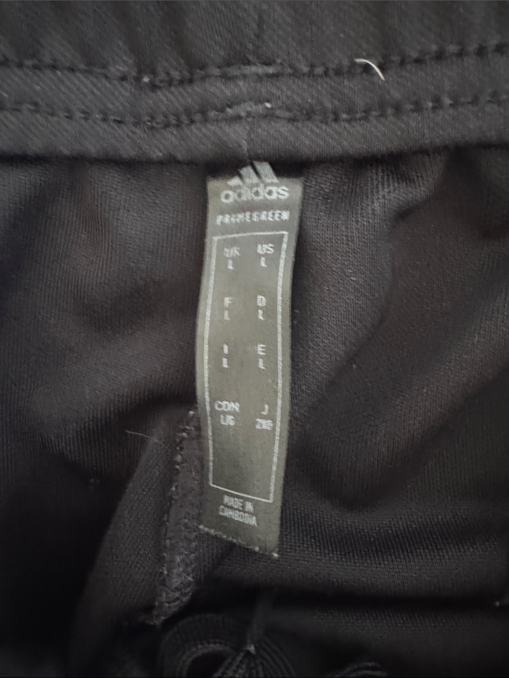 Adidas Mens Joggers Track Pants Three Stripes Black White Large Zippered Ankle - Picture 2 of 8